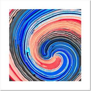 Acrylic Effect Swirl Pattern Posters and Art